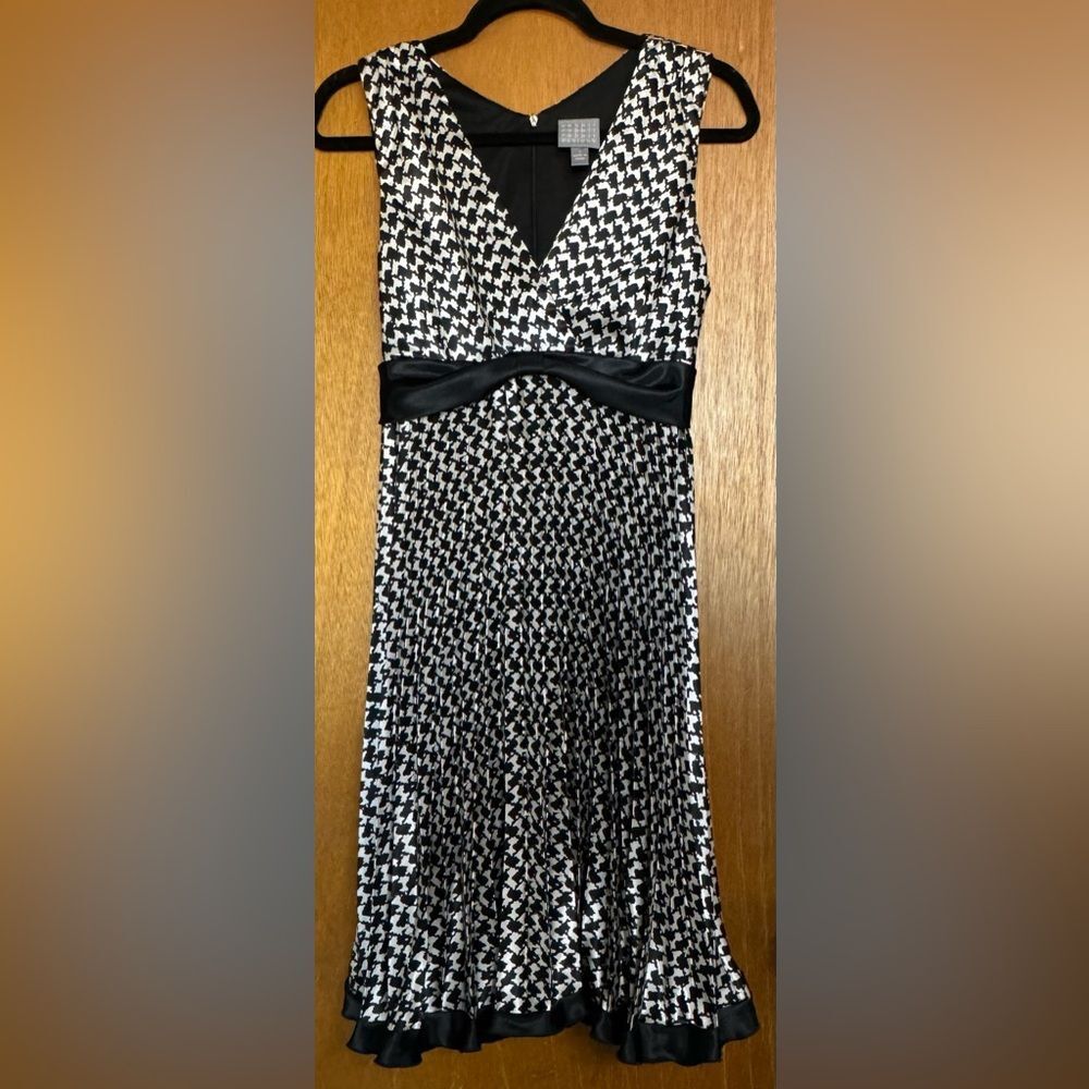 Rabbit Rabbit Rabbit Designs Houndstooth Sleeveless Dress with Accordion Skirt